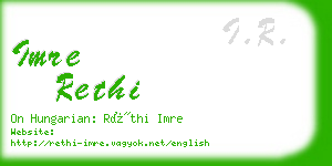 imre rethi business card